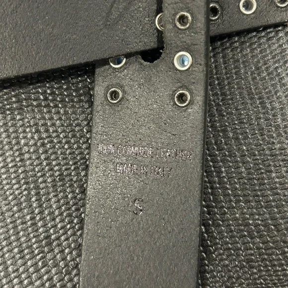 Isabel Marant Black Leather Studded Belt with Blue and Pink Accents - Picture 6 of 7